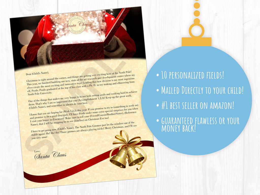 Personalized Letter From Santa – Santa Surprise Gift and Holiday Bells